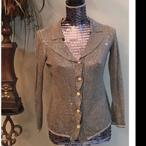 Fendi brown jacket Sz 40 Blazer Knitted